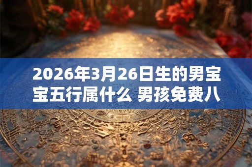 2026年3月26日生的男宝宝五行属什么 男孩免费八字起名