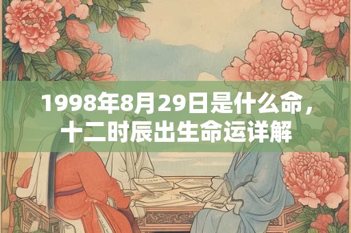 1998年8月29日是什么命,十二时辰出生命运详解 1998年8月29日是什么命,十二时辰出生命运详解