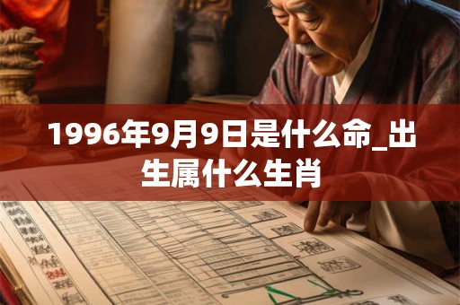 1996年9月9日是什么命_出生属什么生肖 1996年9月9日是什么命_出生属什么生肖