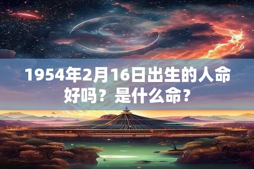 1954年2月16日出生的人命好吗？是什么命？
