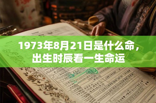 1973年8月21日是什么命，出生时辰看一生命运