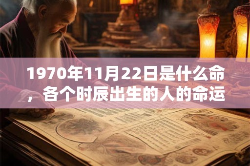 1970年11月22日是什么命，各个时辰出生的人的命运