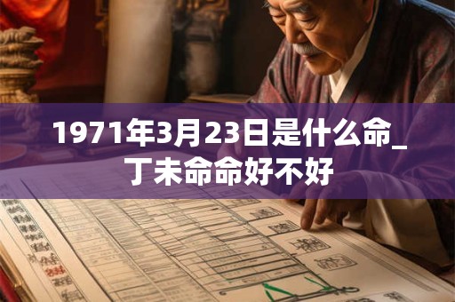 1971年3月23日是什么命_丁未命命好不好
