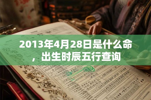 2013年4月28日是什么命，出生时辰五行查询
