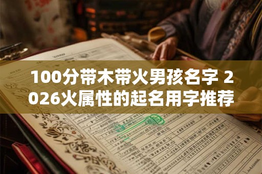 100分带木带火男孩名字 2026火属性的起名用字推荐
