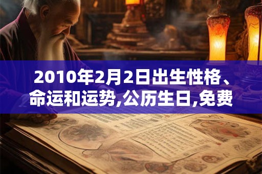 2010年2月2日出生性格、命运和运势,公历生日,免费算命