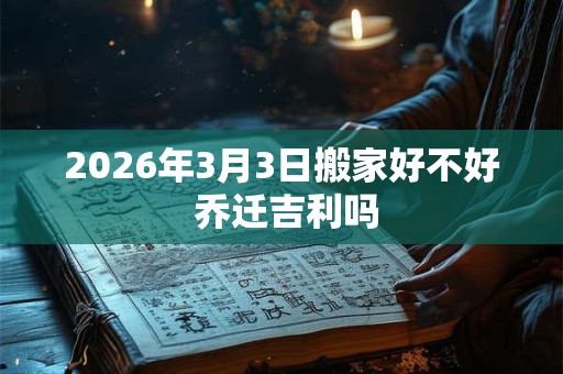 2026年3月3日搬家好不好 乔迁吉利吗