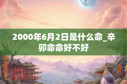 2000年6月2日是什么命_辛卯命命好不好