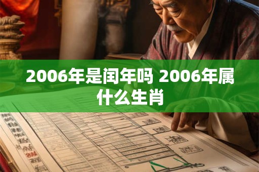 2006年是闰年吗 2006年属什么生肖