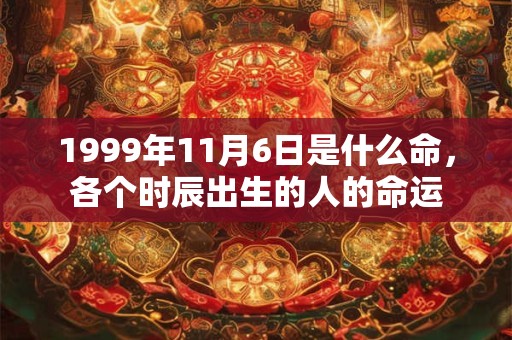 1999年11月6日是什么命，各个时辰出生的人的命运