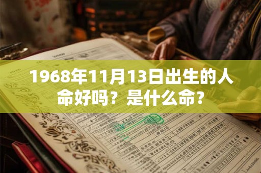 1968年11月13日出生的人命好吗？是什么命？