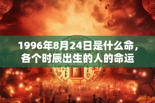 1996年8月24日是什么命，各个时辰出生的人的命运
