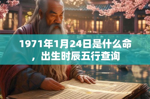 1971年1月24日是什么命，出生时辰五行查询
