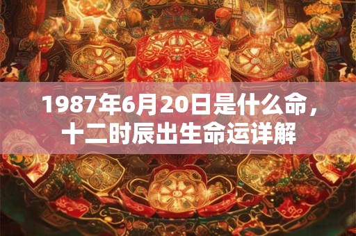 1987年6月20日是什么命，十二时辰出生命运详解