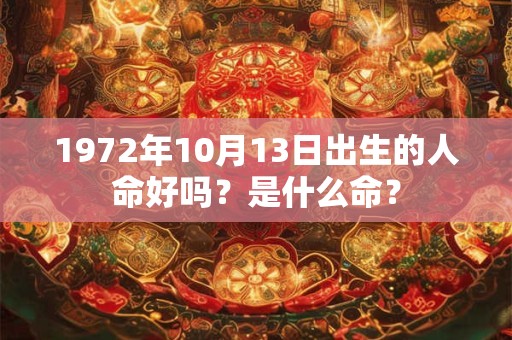 1972年10月13日出生的人命好吗?是什么命? 1972年10月13日出生的人命好吗?是什么命?