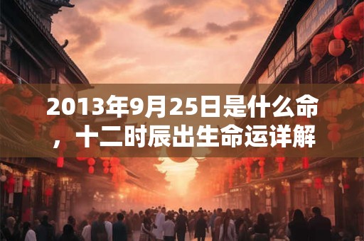 2013年9月25日是什么命,十二时辰出生命运详解 2013年9月25日是什么命,十二时辰出生命运详解