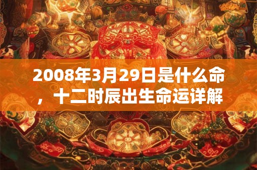 2008年3月29日是什么命，十二时辰出生命运详解