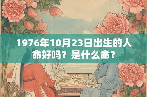 1976年10月23日出生的人命好吗？是什么命？