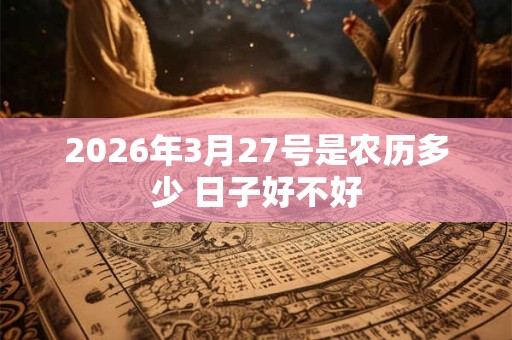 2026年3月27号是农历多少 日子好不好