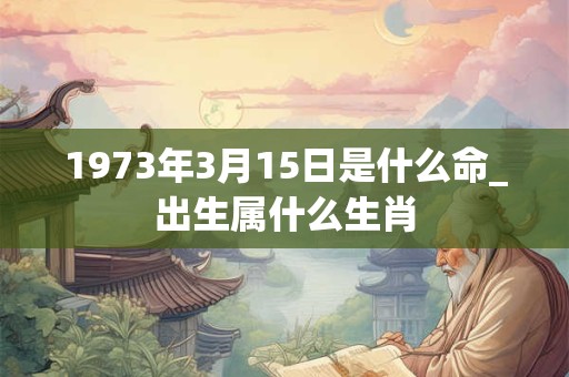 1973年3月15日是什么命_出生属什么生肖