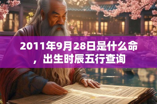 2011年9月28日是什么命，出生时辰五行查询