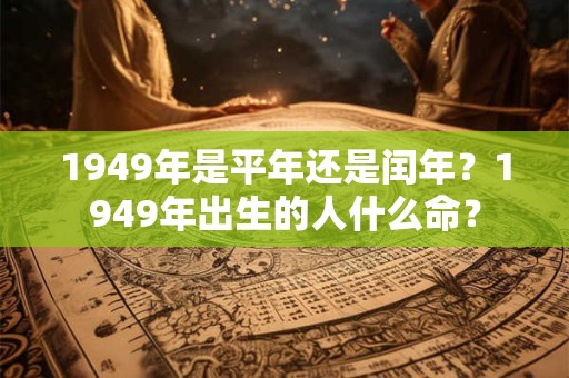 1949年是平年还是闰年？1949年出生的人什么命？
