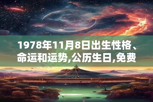 1978年11月8日出生性格、命运和运势,公历生日,免费算命 1978年11月8日出生性格、命运和运势,公历生日,免费算命