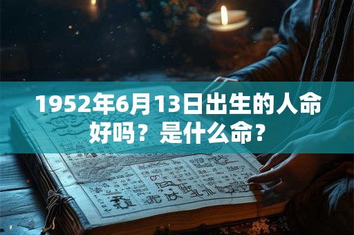 1952年6月13日出生的人命好吗?是什么命? 1952年6月13日出生的人命好吗?是什么命?