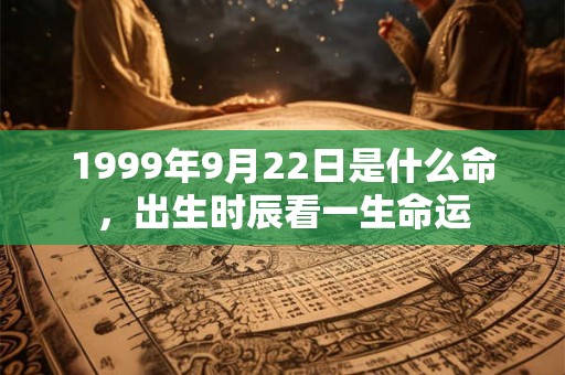 1999年9月22日是什么命，出生时辰看一生命运