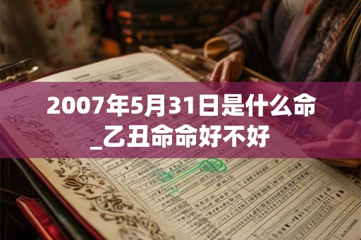 2007年5月31日是什么命_乙丑命命好不好