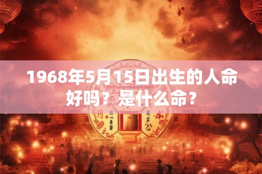 1968年5月15日出生的人命好吗？是什么命？