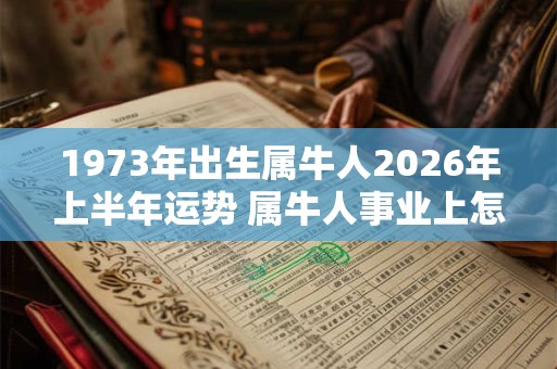 1973年出生属牛人2026年上半年运势 属牛人事业上怎么转运
