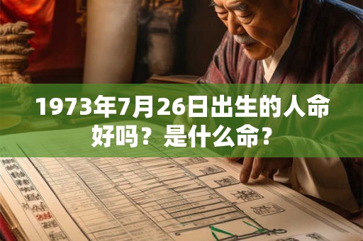 1973年7月26日出生的人命好吗？是什么命？