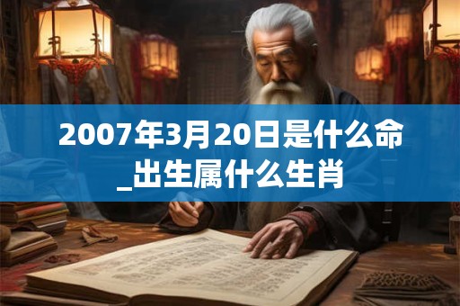 2007年3月20日是什么命_出生属什么生肖