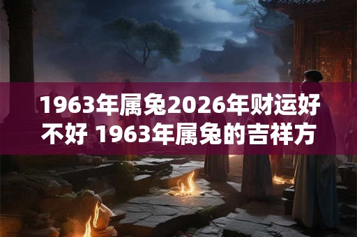 1963年属兔2026年财运好不好 1963年属兔的吉祥方位