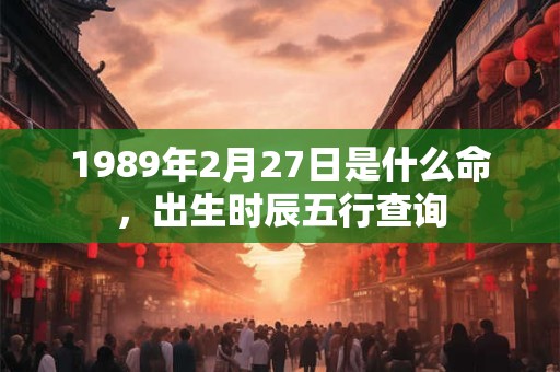 1989年2月27日是什么命，出生时辰五行查询