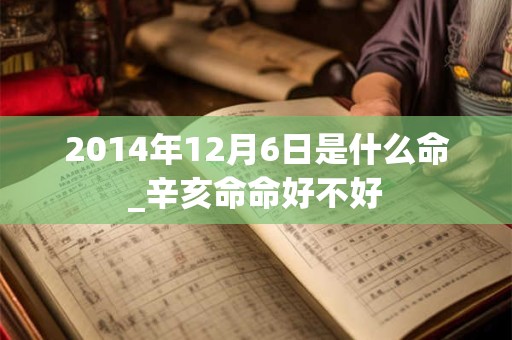 2014年12月6日是什么命_辛亥命命好不好