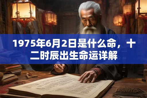 1975年6月2日是什么命,十二时辰出生命运详解 1975年6月2日是什么命,十二时辰出生命运详解