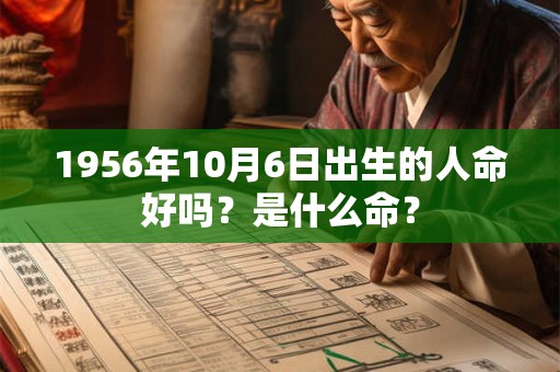 1956年10月6日出生的人命好吗?是什么命? 1956年10月6日出生的人命好吗?是什么命?