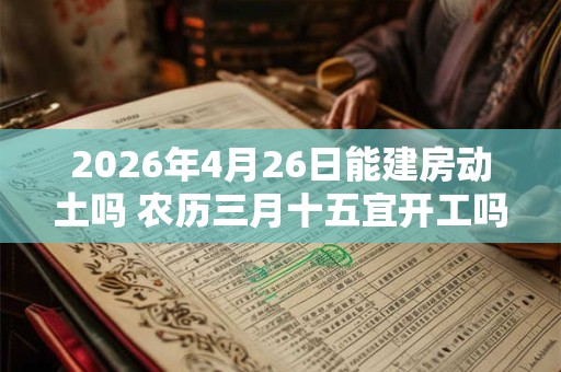 2026年4月26日能建房动土吗 农历三月十五宜开工吗