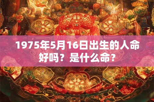 1975年5月16日出生的人命好吗？是什么命？