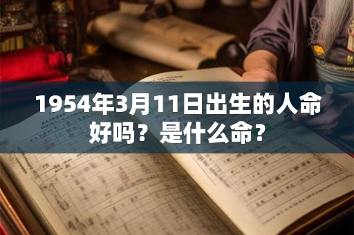 1954年3月11日出生的人命好吗?是什么命? 1954年3月11日出生的人命好吗?是什么命?