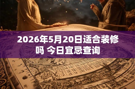 2026年5月20日适合装修吗 今日宜忌查询 2026年5月20日适合装修吗 今日宜忌查询