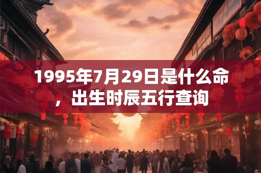 1995年7月29日是什么命，出生时辰五行查询