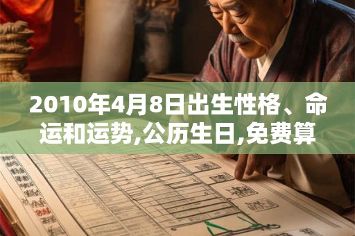 2010年4月8日出生性格、命运和运势,公历生日,免费算命
