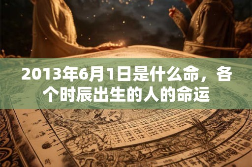 2013年6月1日是什么命,各个时辰出生的人的命运 2013年6月1日是什么命,各个时辰出生的人的命运