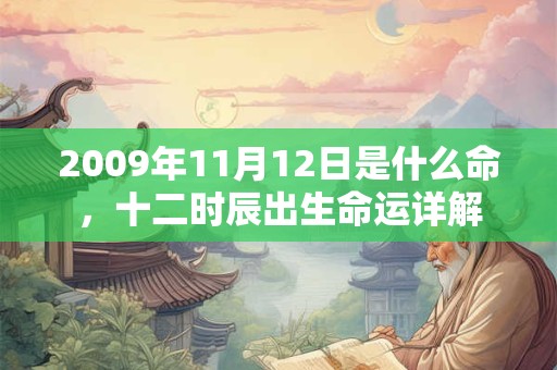 2009年11月12日是什么命，十二时辰出生命运详解