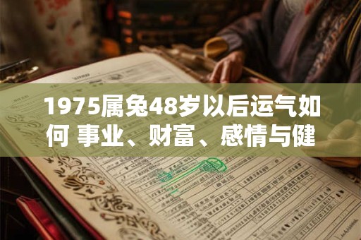 1975属兔48岁以后运气如何 事业、财富、感情与健康的全方位解读