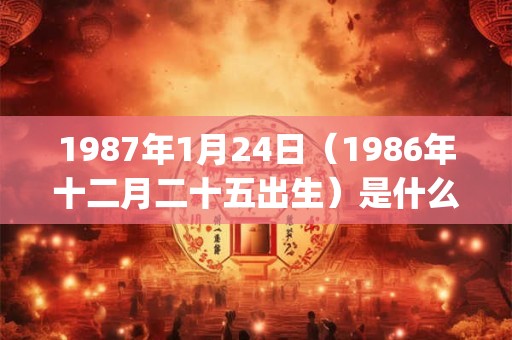 1987年1月24日（1986年十二月二十五出生）是什么命_命运如何