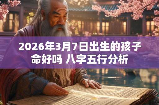 2026年3月7日出生的孩子命好吗 八字五行分析 2026年3月7日出生的孩子命好吗 八字五行分析
